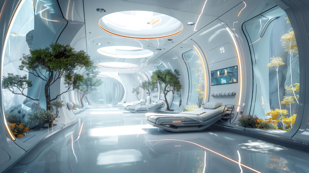 Hospital futurista biofillico