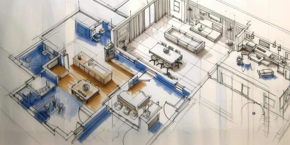 remodelación hospitalaria plano render